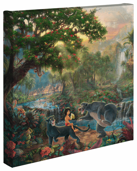 Thomas Kinkade Studios: "Disney The Jungle Book - 14' x 14' Gallery Wrapped Canvas"