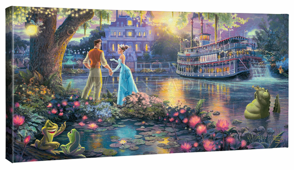 Thomas Kinkade Studios: "Disney The Princess and the Frog - 16' x 31' Gallery Wrapped Canvas"