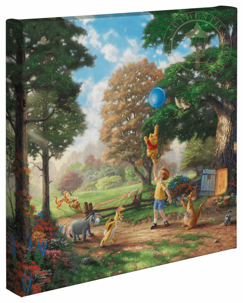 Thomas Kinkade Studios: "Disney Winnie the Pooh II - 14' x 14 ” Gallery Wrapped Canvas"