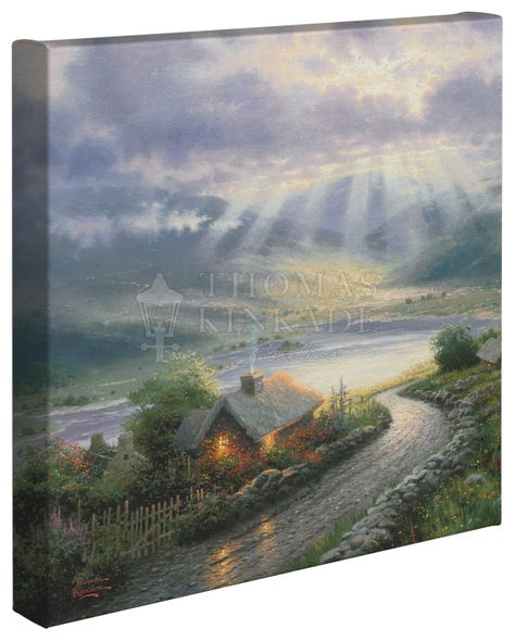 Thomas Kinkade Studios: "Emerald Isle Cottage - 14' x 14' Gallery Wrapped Canvas"