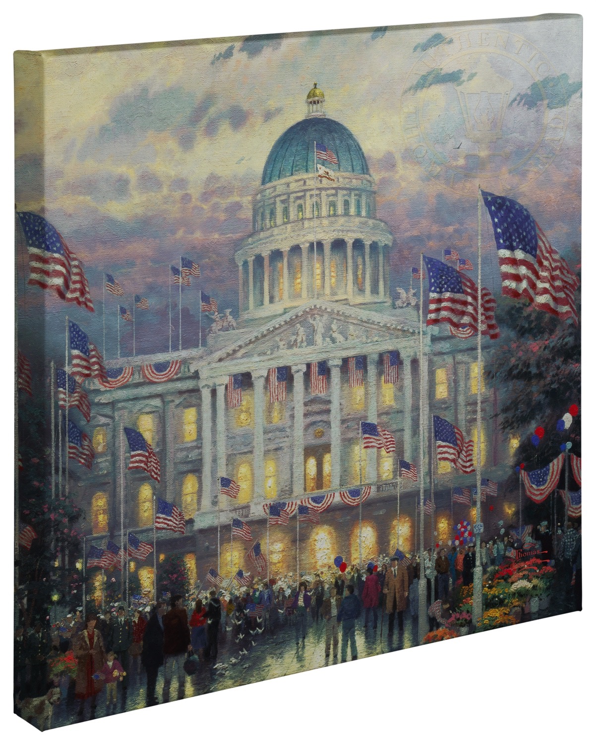 Thomas Kinkade Studios "Flags Over The Capitol 20' x 20' Gallery