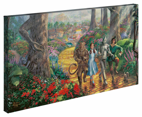 Thomas Kinkade Studios: "Follow The YELLOW BRICK ROAD® - 16' x 31' Gallery Wrapped Canvas"