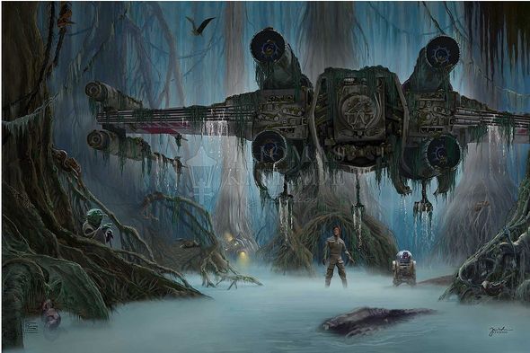 Thomas Kinkade Studios Limited Edition Star Wars Fine Art Giclee:"Do. Or do not. There is no try."