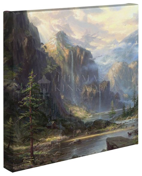 Thomas Kinkade Studios: "High Country Wilderness - 14' x 14' Gallery Wrapped Canvas"