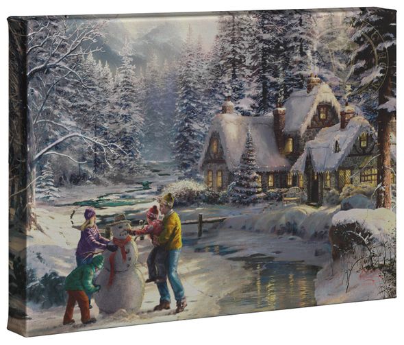 Thomas Kinkade Studios: "Holiday at Winters Glen - 10' x 14' Gallery Wrapped Canvas"