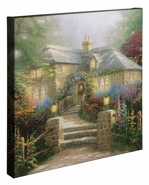 Thomas Kinkade Studios: "Hollyhock House - 20' x 20' Gallery Wrapped Canvas"