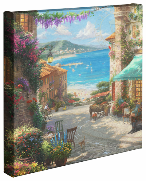 Thomas Kinkade Studios: "Italian Café 14'x14' Gallery Wrapped Canvas"