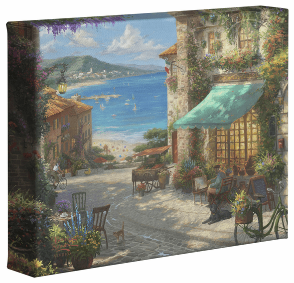 Thomas Kinkade Studios: "Italian Café - 8' x 10' Gallery Wrapped Canvas"