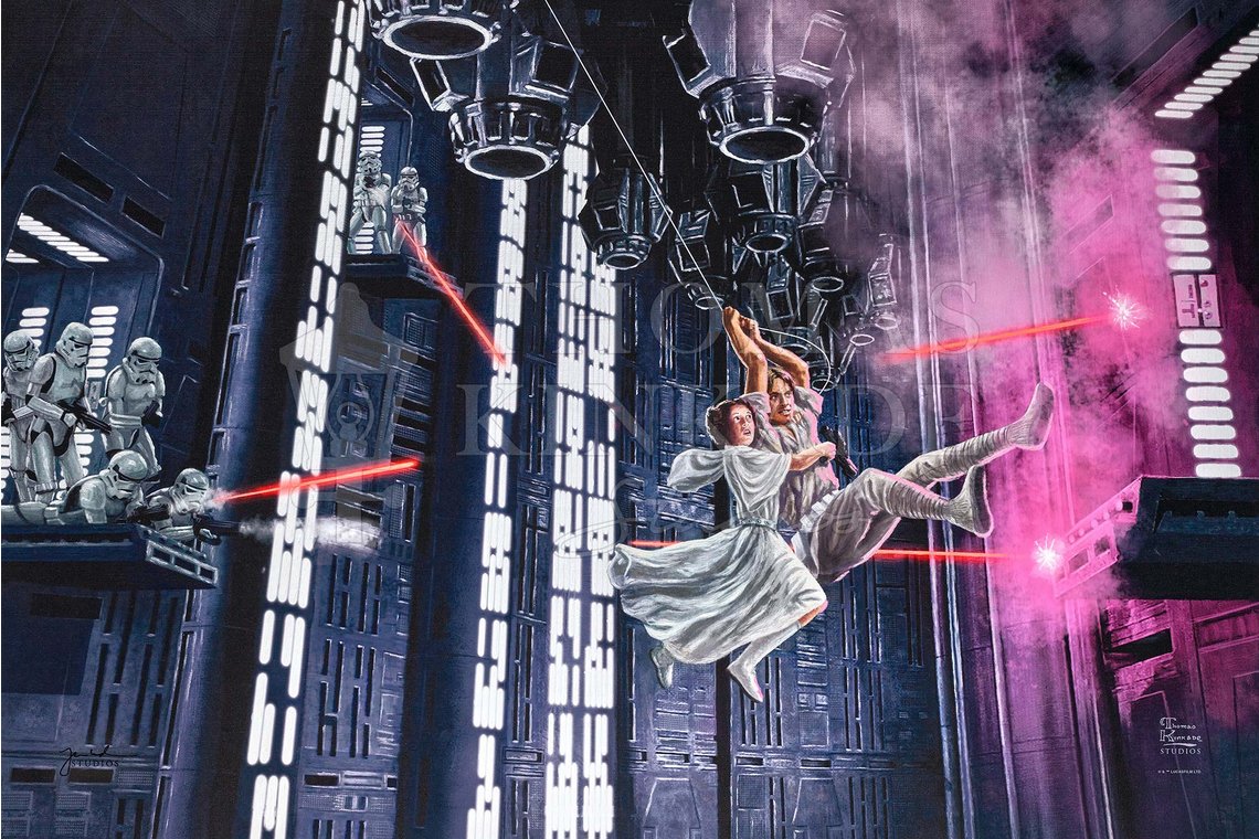 Thomas Kinkade Studios® Limited Edition Giclee:"On The Run – Star Wars"