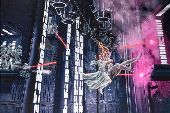Thomas Kinkade Studios® Limited Edition Giclee:"On The Run – Star Wars"