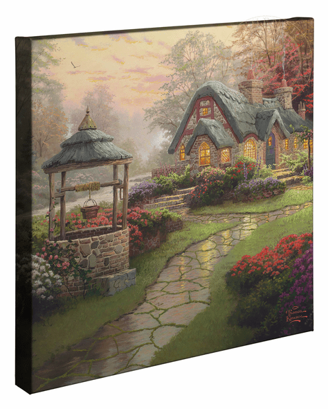 Thomas Kinkade Studios: "Make a Wish Cottage - 20' x 20' Gallery Wrapped Canvas"