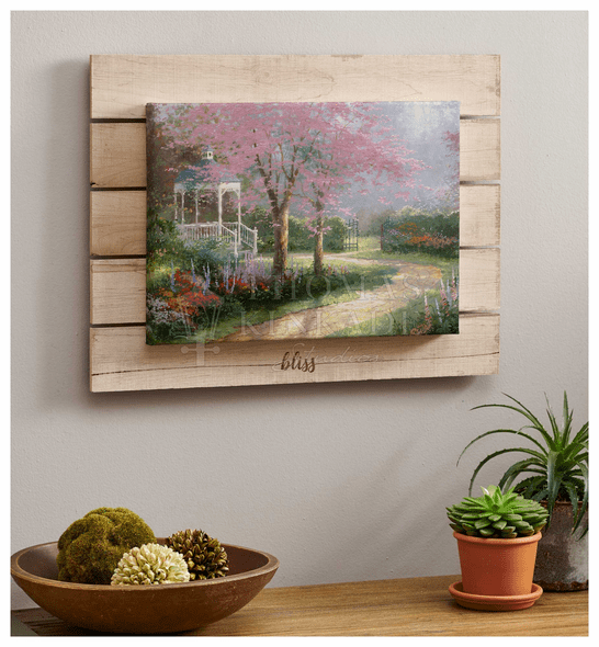Thomas Kinkade Studios: "Morning Dogwood - 13' x 18' Canvas Pallet Art"