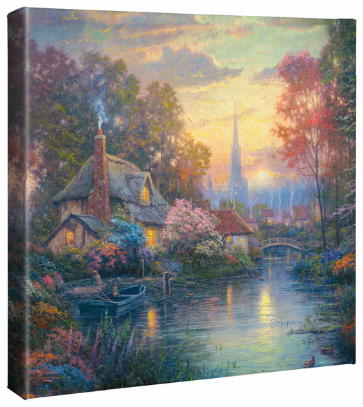 Thomas Kinkade Studios: "Nanette’s Cottage - 14' x 14' Gallery Wrapped Canvas"