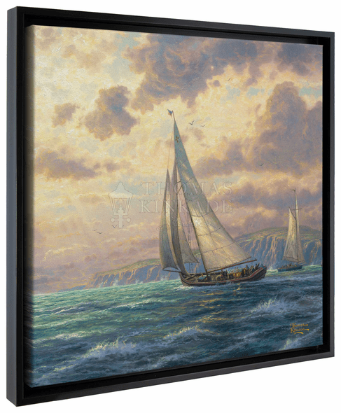 Thomas Kinkade Studios: "New Horizons - 20' x 20' Gallery Wrapped Canvas (Onyx Black Frame)"