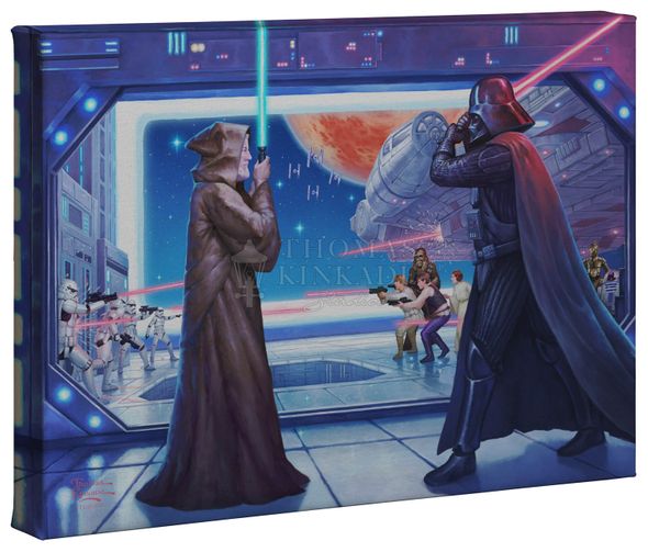 Thomas Kinkade Studios: "Obi-Wan’s™ Final Battle - 10' x 14' - Gallery Wrapped Canvas"