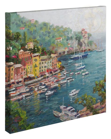 Thomas Kinkade Studios: "Portofino - 20' x 20' Gallery Wrapped Canvas"