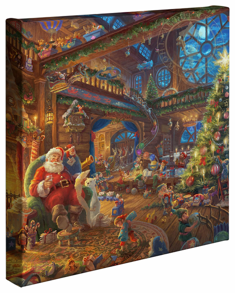 Thomas Kinkade Studios: "Santas Workshop - 14' x 14' Gallery Wrapped Canvas"