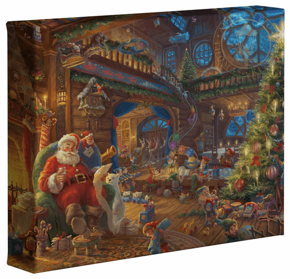 Thomas Kinkade Studios: "Santa’s Workshop - 8' x 10' Gallery Wrapped Canvas"