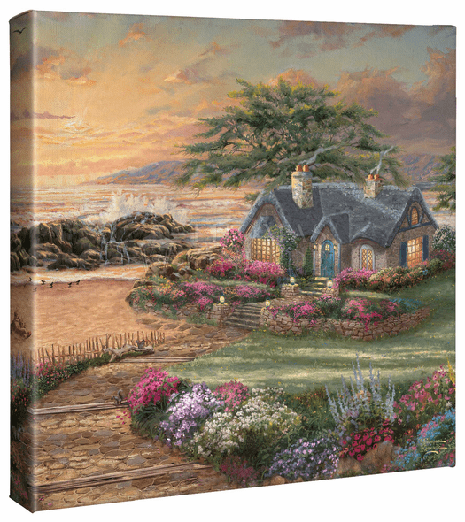 Thomas Kinkade Studios: "Seaside Cottage - 14' x 14' Gallery Wrapped Canvas"