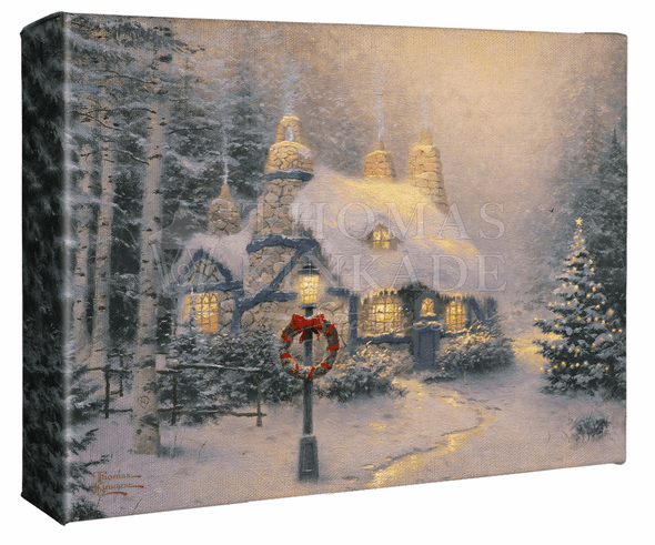 Thomas Kinkade Studios: "Stonehearth Hutch - 8' x 10' Gallery Wrapped Canvas"