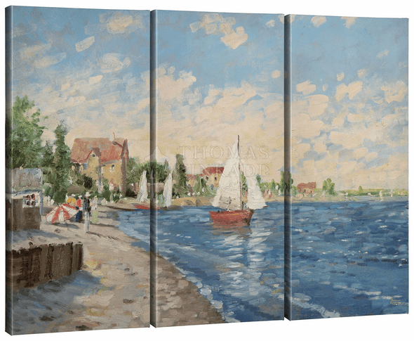 Thomas Kinkade Studios: "Summer Breeze - 36' x 48' (Set of 3) Triptych Giclee Canvas"