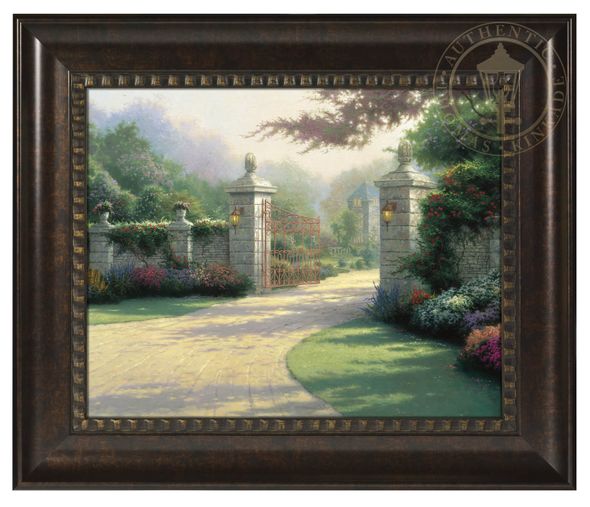 Thomas Kinkade Studios: "Summer Gate - 16' x 20' Brushstroke Vignette"