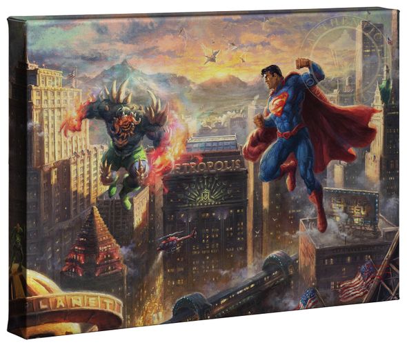 Thomas Kinkade Studios: "Superman™ - Man of Steel - 10' x 14' Gallery Wrapped Canvas"