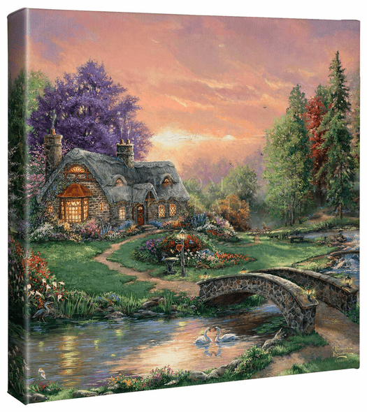 Thomas Kinkade Studios: "Sweetheart Retreat - 14' x 14' Gallery Wrapped Canvas"