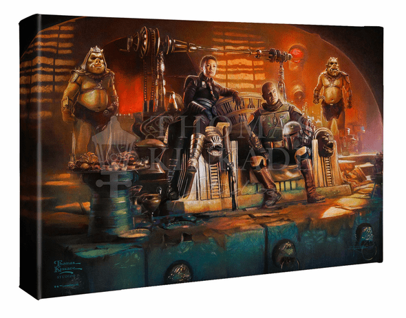 Thomas Kinkade Studios: "The Book of Boba Fett &#8482; - A New Beginning - 10' x 14' Gallery Wrapped Canvas"