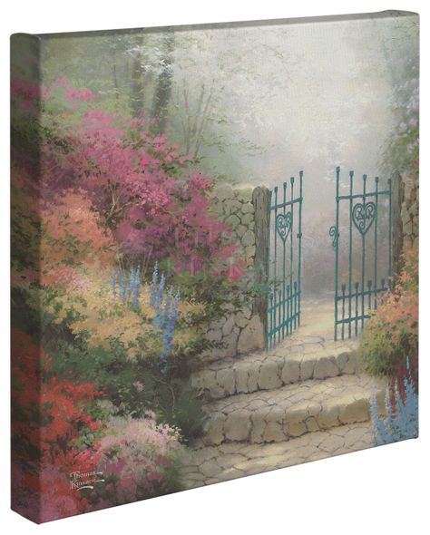 Thomas Kinkade Studios: "The Garden of Promise - 14' x 14' Gallery Wrapped Canvas"