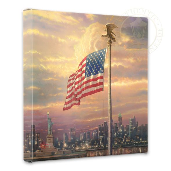 Thomas Kinkade Studios: "The Light of Freedom - 14' x 14' Gallery Wrapped Canvas"