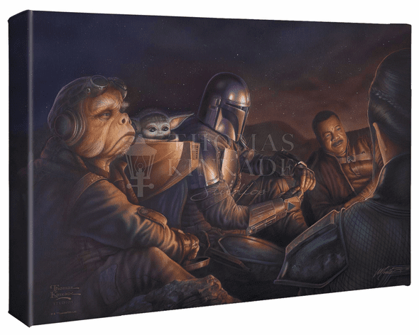Thomas Kinkade Studios: "The Mandalorian &#8482; - An Uneasy Alliance - 10' x 14' Gallery Wrapped Canvas"
