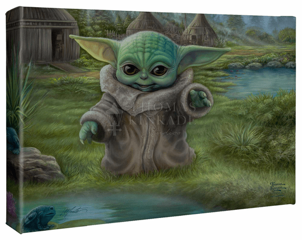 Thomas Kinkade Studios: "The Mandalorian &#8482; - Childs Play - 10' x 14' - Gallery Wrapped Canvas"