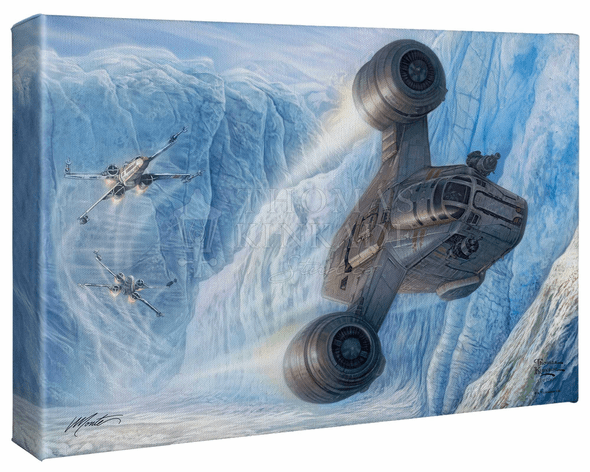 Thomas Kinkade Studios: "The Mandalorian &#8482; - Cold Pursuit - 10' x 14' Gallery Wrapped Canvas"