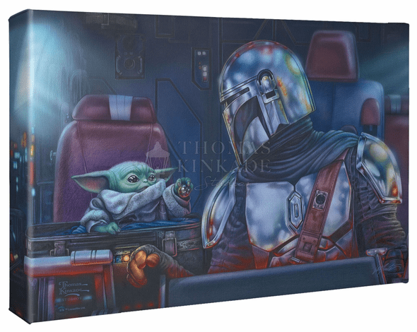 Thomas Kinkade Studios: "The Mandalorian &#8482; - Two for the Road - 10' x 14' Gallery Wrapped Canvas"