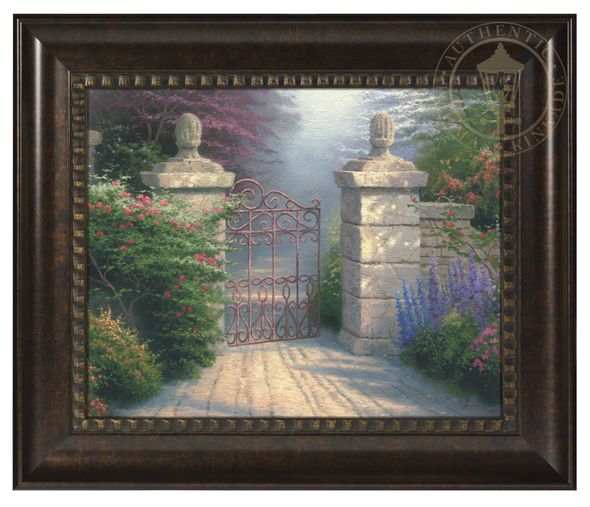 Thomas Kinkade Studios: "The Open Gate - 16' x 20' Brushstroke Vignette"