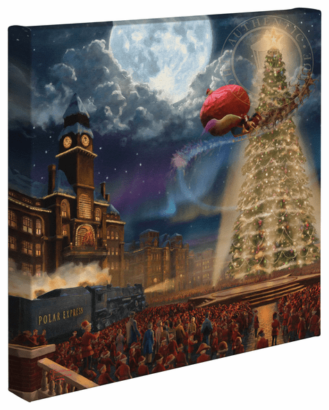 Thomas Kinkade Studios: "The Polar Express&#8482; - 14' x 14' Gallery Wrapped Canvas"