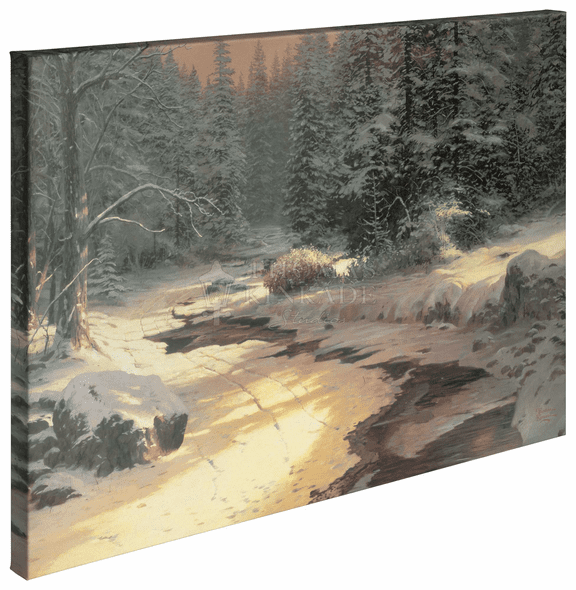 Thomas Kinkade Studios: "Winter’s End - 24' X 36' Gallery Wrapped Canvas"
