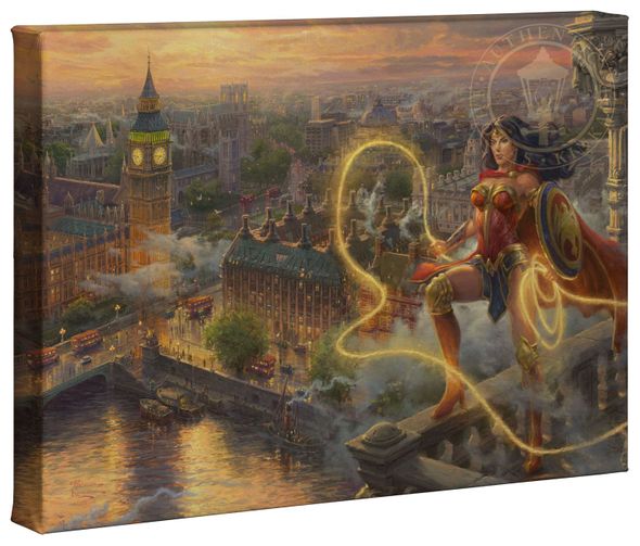 Thomas Kinkade Studios: "Wonder Woman&#8482; - Lasso of Truth - 10' x 14' Gallery Wrapped Canvas"