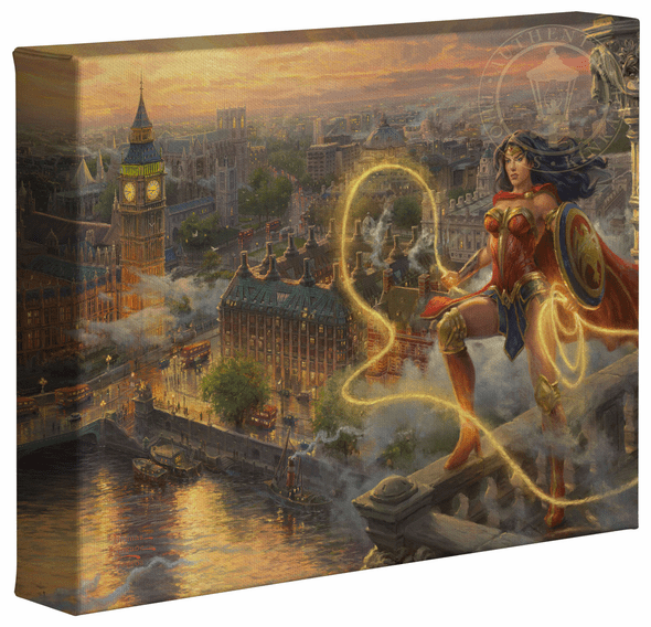 Thomas Kinkade Studios: "Wonder Woman&#8482; - Lasso of Truth - 8' x 10' Gallery Wrapped Canvas"