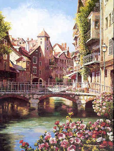 Thomas McKnight Limited Edition Serigraph on Paper:"Bel Air"