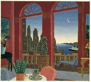 Thomas McKnight Limited Edition Serigraph on Paper:"Ports of Call"