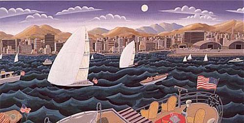 Thomas McKnight Limited Edition Serigraph on Paper:"San Diego"