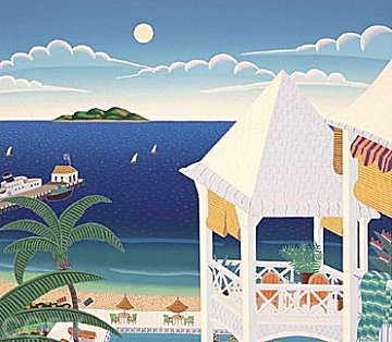 Thomas McKnight Limited Edition Serigraph on Paper:"St Kitts"
