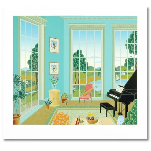 Thomas Mcknight Limited Edition Serigraph Print: "Stockbridge 1997"