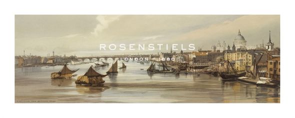 Thomas Shotter Boys Hand Numbered Limited Edition Print on Paper :"Blackfriars from Southwark Bridge"