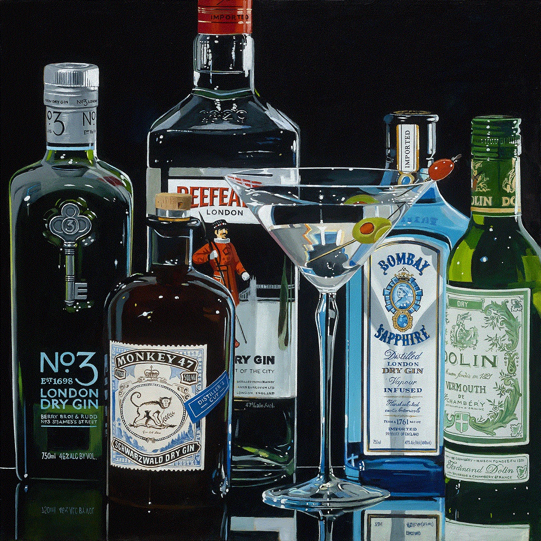 Thomas Stiltz Limited Edition Giclee on Canvas:"The Dry Martini"