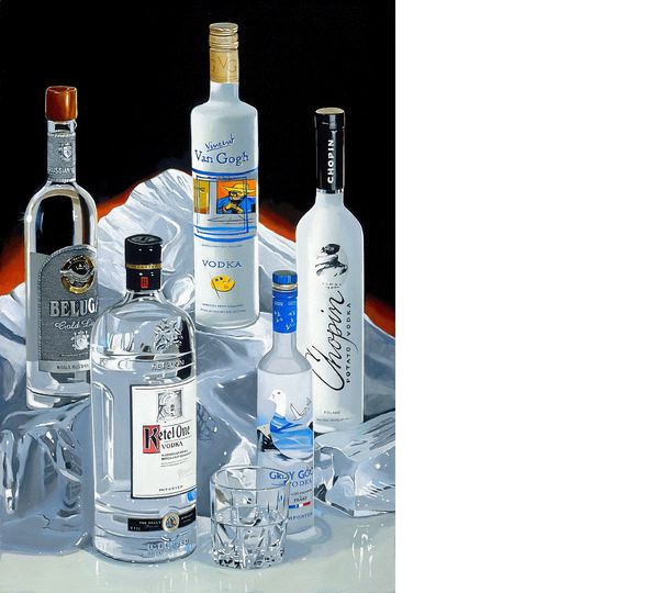 Thomas Stiltz Limited Edition Giclee on Canvas:"Vodka on the Rocks"