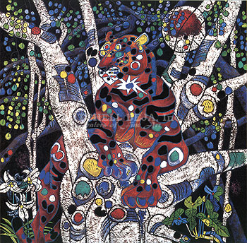 Tiefeng Jiang Handsigned and Numbered Limited Edition Serigraph on Canvas: "Vigilant"