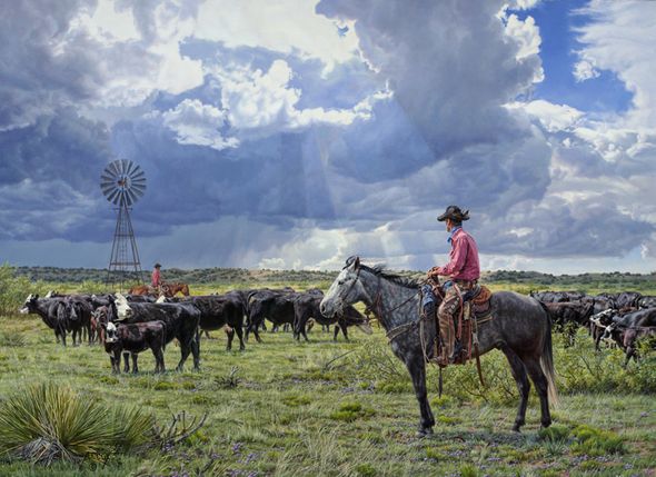 Tim Cox Artist Signed Limited Edition Canvas Giclee:"Maybe It Will Be A Good Year"